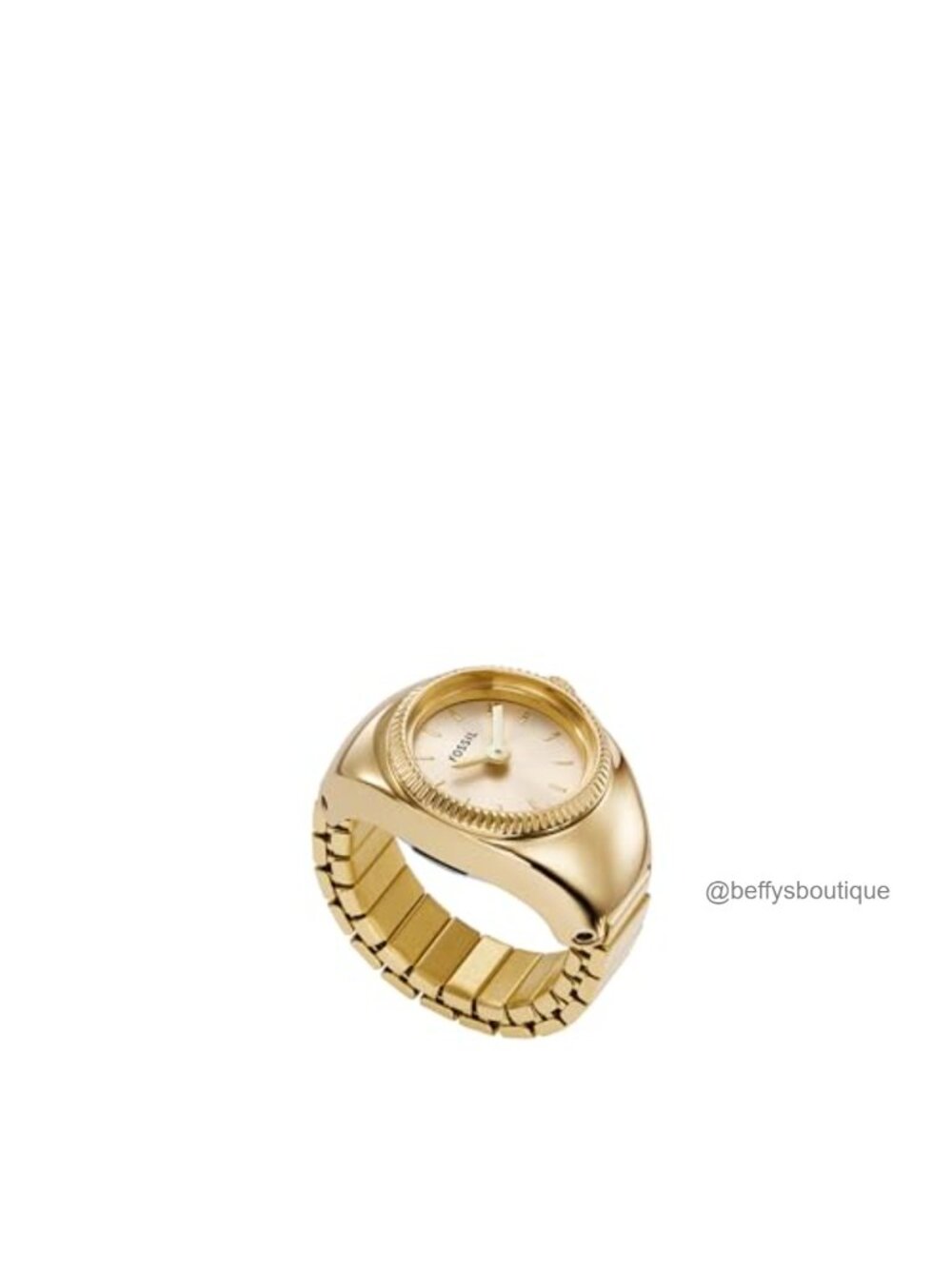 Fossil Women's Watch Ring Quartz Stainless Steel Two-Hand Ring Watch for Women